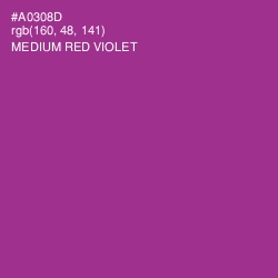 #A0308D - Medium Red Violet Color Image