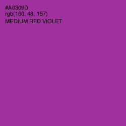 #A0309D - Medium Red Violet Color Image