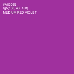 #A0309E - Medium Red Violet Color Image