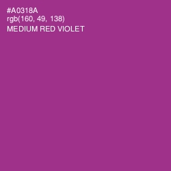 #A0318A - Medium Red Violet Color Image