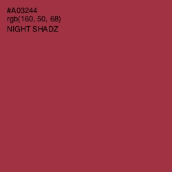 #A03244 - Night Shadz Color Image