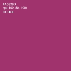 #A0326D - Rouge Color Image