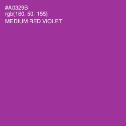 #A0329B - Medium Red Violet Color Image