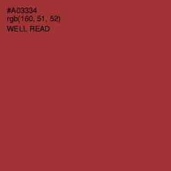 #A03334 - Well Read Color Image