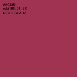 #A03351 - Night Shadz Color Image