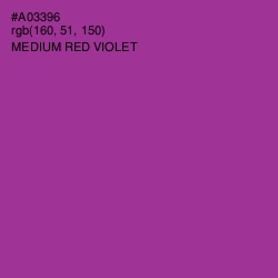 #A03396 - Medium Red Violet Color Image