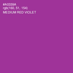 #A0339A - Medium Red Violet Color Image