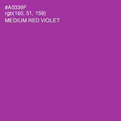 #A0339F - Medium Red Violet Color Image