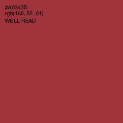 #A0343D - Well Read Color Image