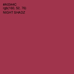 #A0344C - Night Shadz Color Image