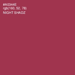 #A0344E - Night Shadz Color Image