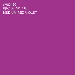 #A0348C - Medium Red Violet Color Image