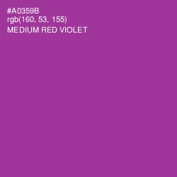 #A0359B - Medium Red Violet Color Image