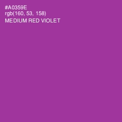 #A0359E - Medium Red Violet Color Image