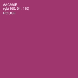 #A0366E - Rouge Color Image