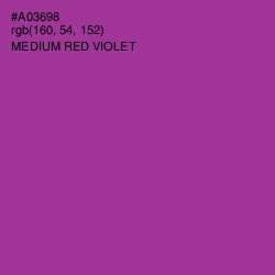 #A03698 - Medium Red Violet Color Image