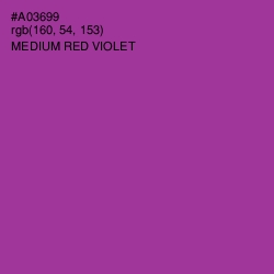 #A03699 - Medium Red Violet Color Image