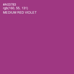 #A03783 - Medium Red Violet Color Image