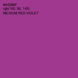 #A0388F - Medium Red Violet Color Image