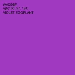 #A039BF - Violet Eggplant Color Image