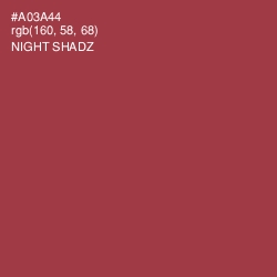 #A03A44 - Night Shadz Color Image