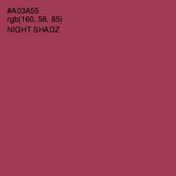 #A03A55 - Night Shadz Color Image