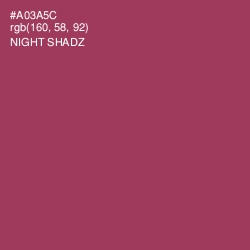 #A03A5C - Night Shadz Color Image