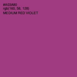 #A03A80 - Medium Red Violet Color Image