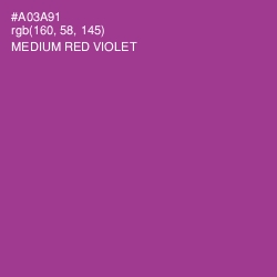 #A03A91 - Medium Red Violet Color Image