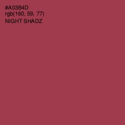 #A03B4D - Night Shadz Color Image