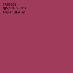 #A03B5B - Night Shadz Color Image