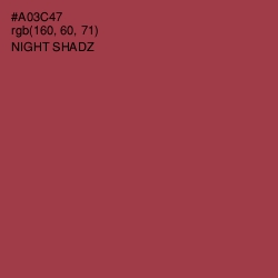 #A03C47 - Night Shadz Color Image