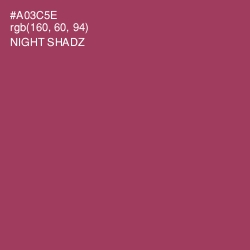 #A03C5E - Night Shadz Color Image