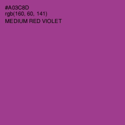 #A03C8D - Medium Red Violet Color Image