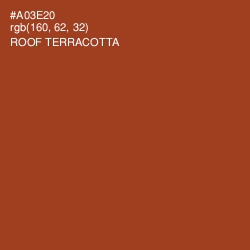 #A03E20 - Roof Terracotta Color Image