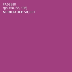 #A03E80 - Medium Red Violet Color Image