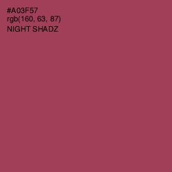 #A03F57 - Night Shadz Color Image