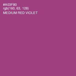 #A03F80 - Medium Red Violet Color Image