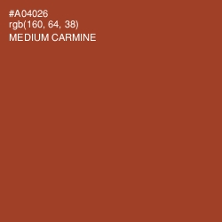 #A04026 - Medium Carmine Color Image