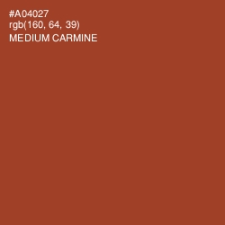 #A04027 - Medium Carmine Color Image