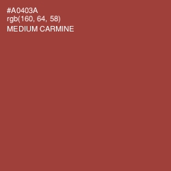 #A0403A - Medium Carmine Color Image