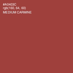 #A0403C - Medium Carmine Color Image