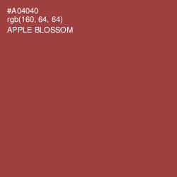 #A04040 - Apple Blossom Color Image