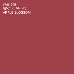 #A04049 - Apple Blossom Color Image