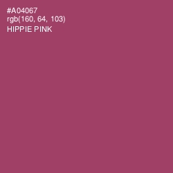 #A04067 - Hippie Pink Color Image