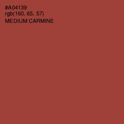 #A04139 - Medium Carmine Color Image