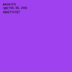 #A041F0 - Amethyst Color Image