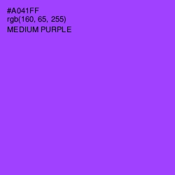 #A041FF - Medium Purple Color Image