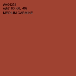 #A04231 - Medium Carmine Color Image