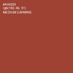 #A04233 - Medium Carmine Color Image
